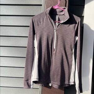Lululemon Athletica Charcoal and White Zip Pullover